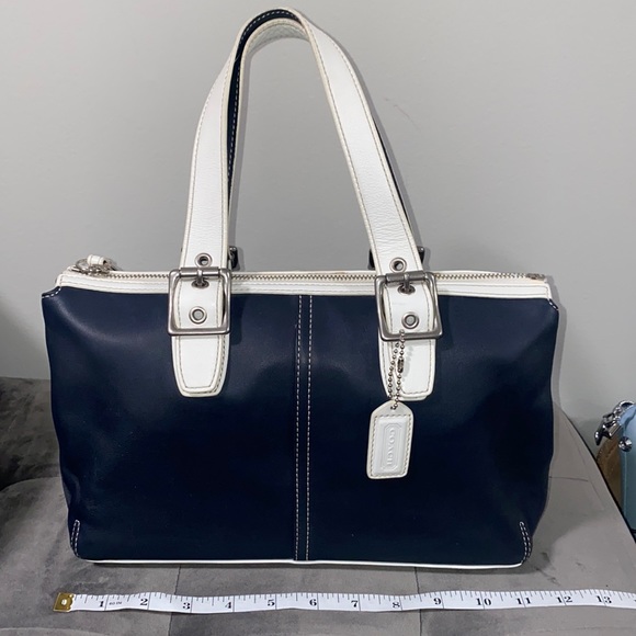 Coach Handbags - Coach Navy Blue Shoulder Bag